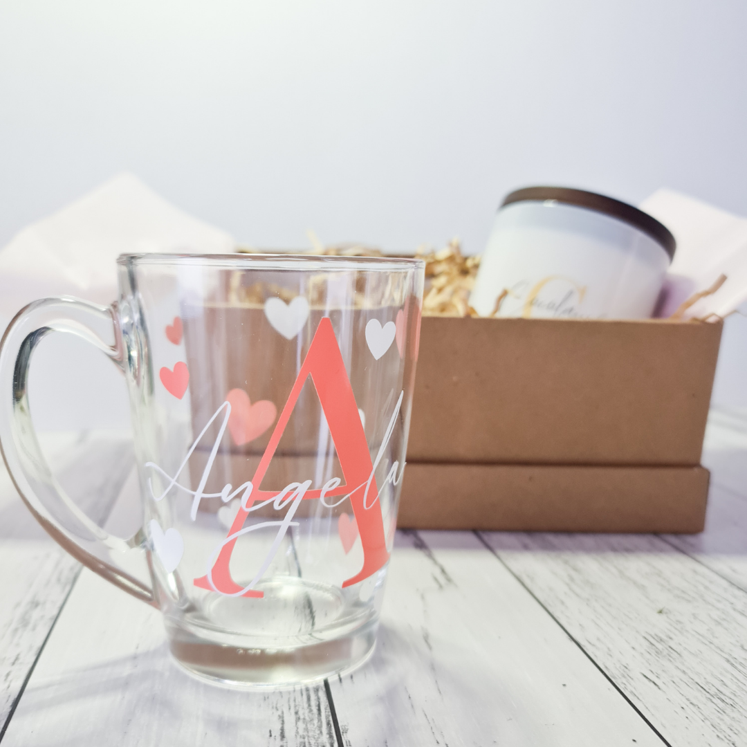 Personalised glass best sale coffee mugs