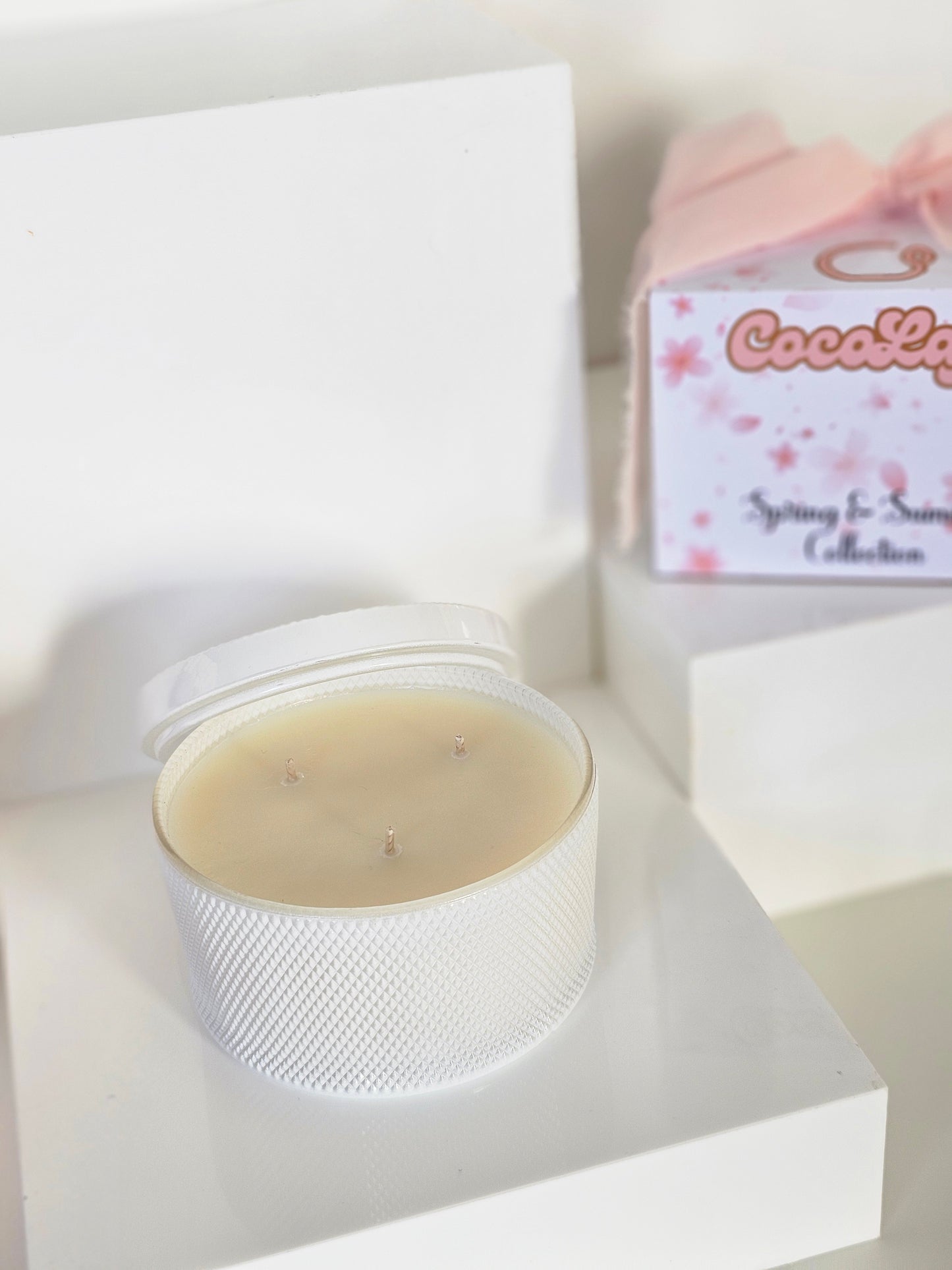White Glow Candle Jar