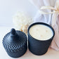 Triple Candle Geo Black Jars 120hours
