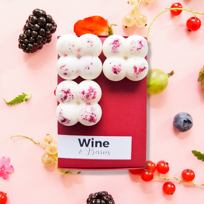 red box for Wine and Berries wax melts